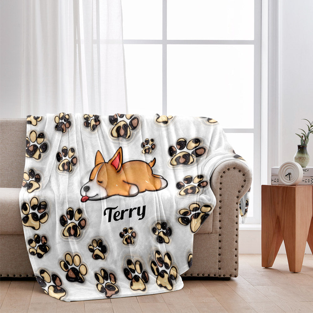Dog Mama Dog Mom - Personalized Dog Blanket