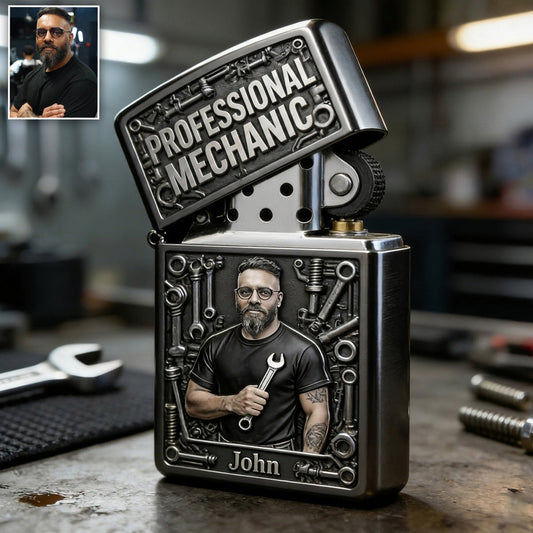 Garage Boss - Gift For Husband, For Father - Personalized Mechanic Lighter