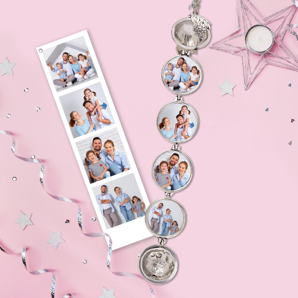 Any Photo - Personalized Angel Wings Expanding Photo Ball Locket Necklace