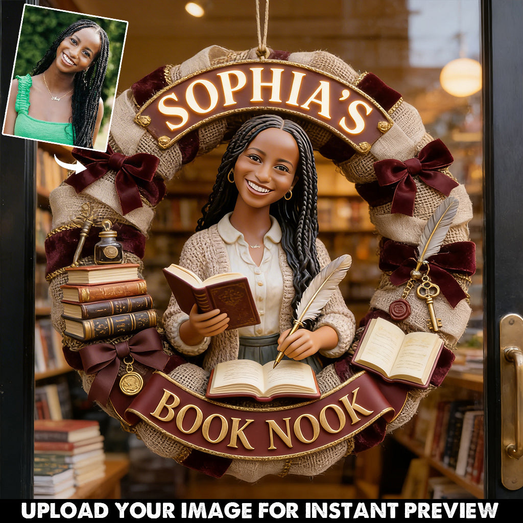 Any Photo Love Books - Personalized Book Custom Shaped Wood Sign