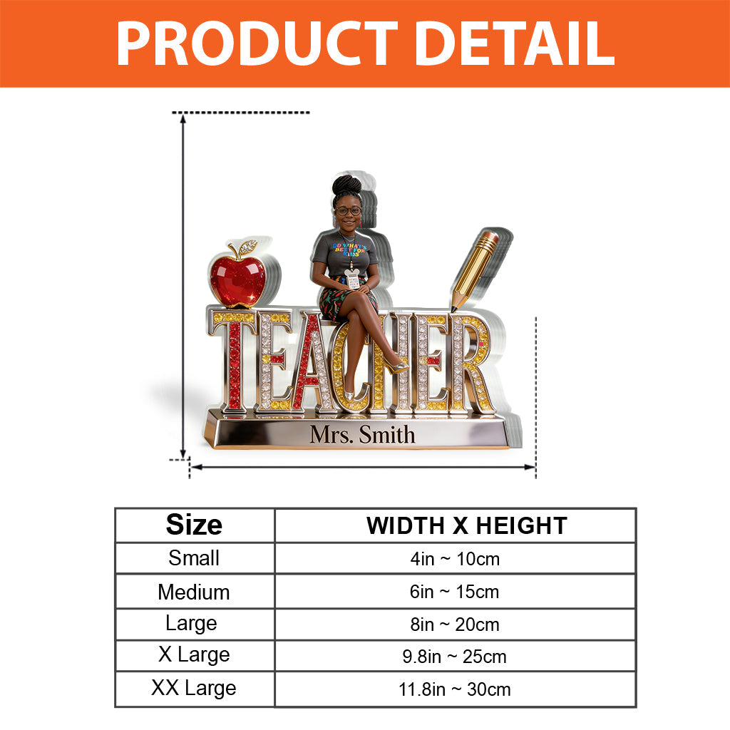 Custom Any Title Gift For Teacher/Educator - Personalized Teacher Custom Shaped Acrylic Plaque