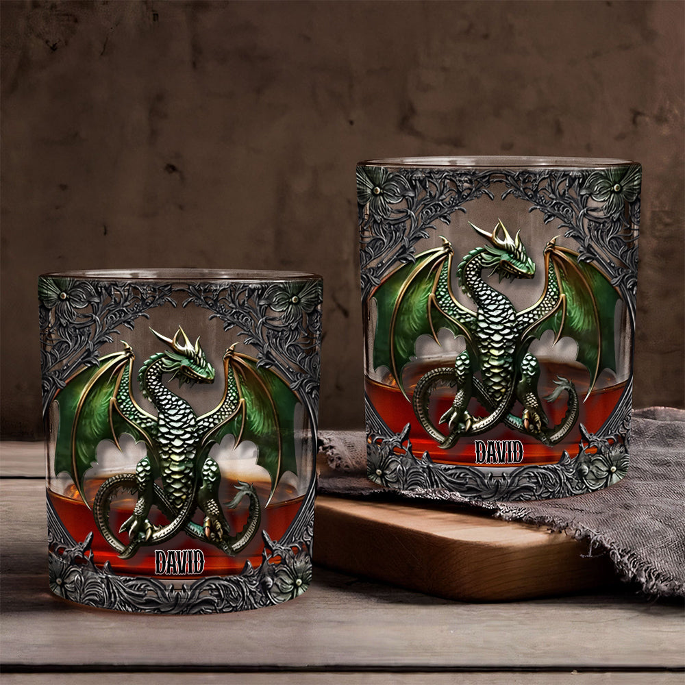 Biker Whiskey - Personalized Dragon Whiskey Glass