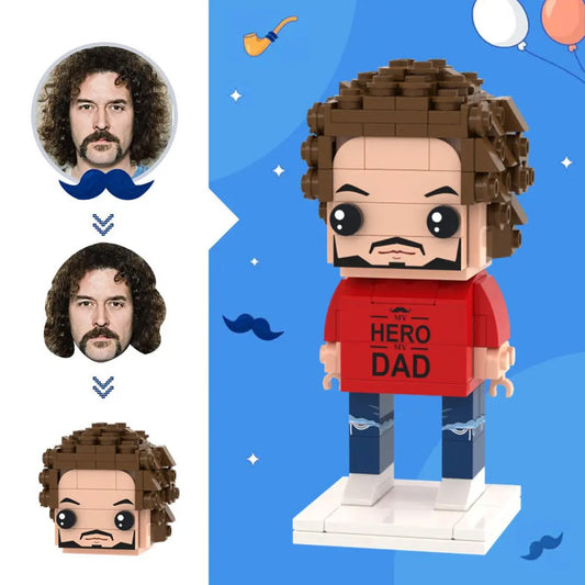 Any Photos - Personalized Father Photos Brick Figures