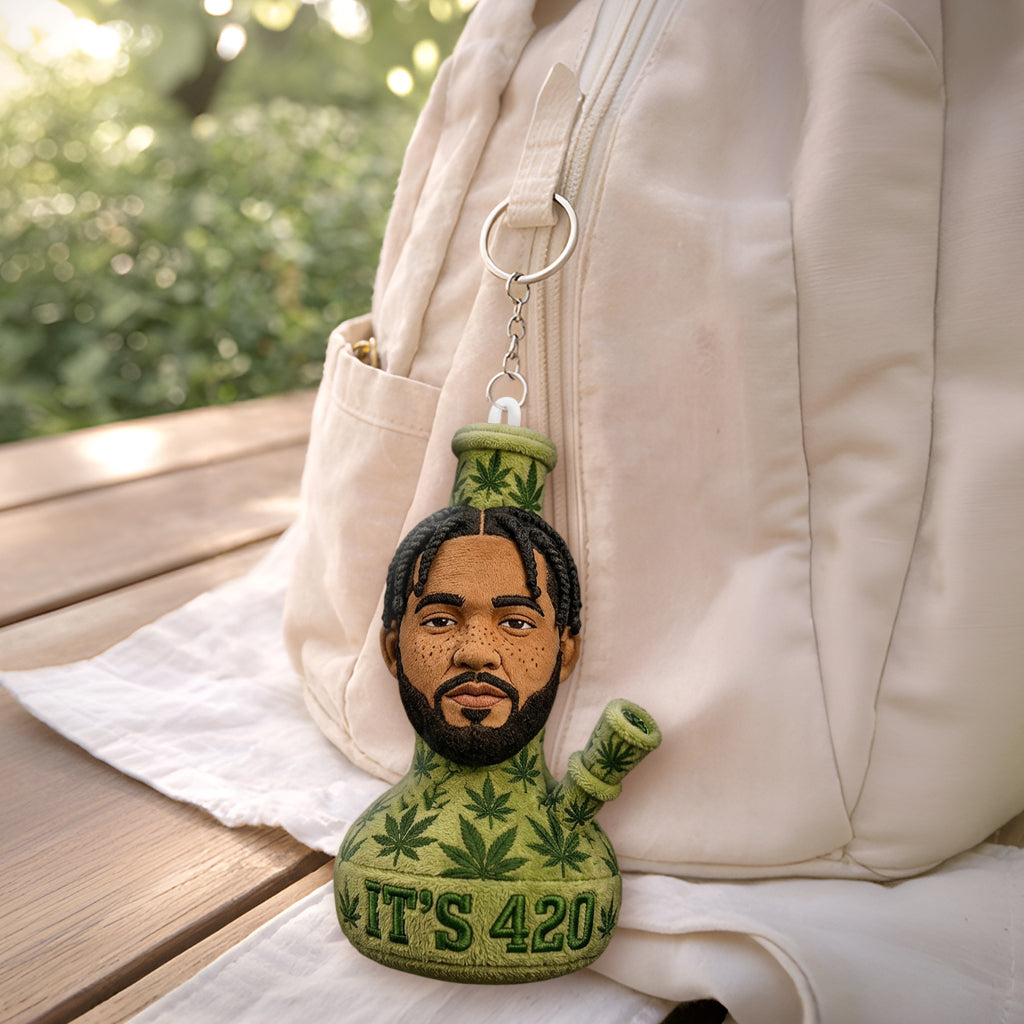 Any Photo Funny 420 Gift - Personalized Weed Plush Keychain