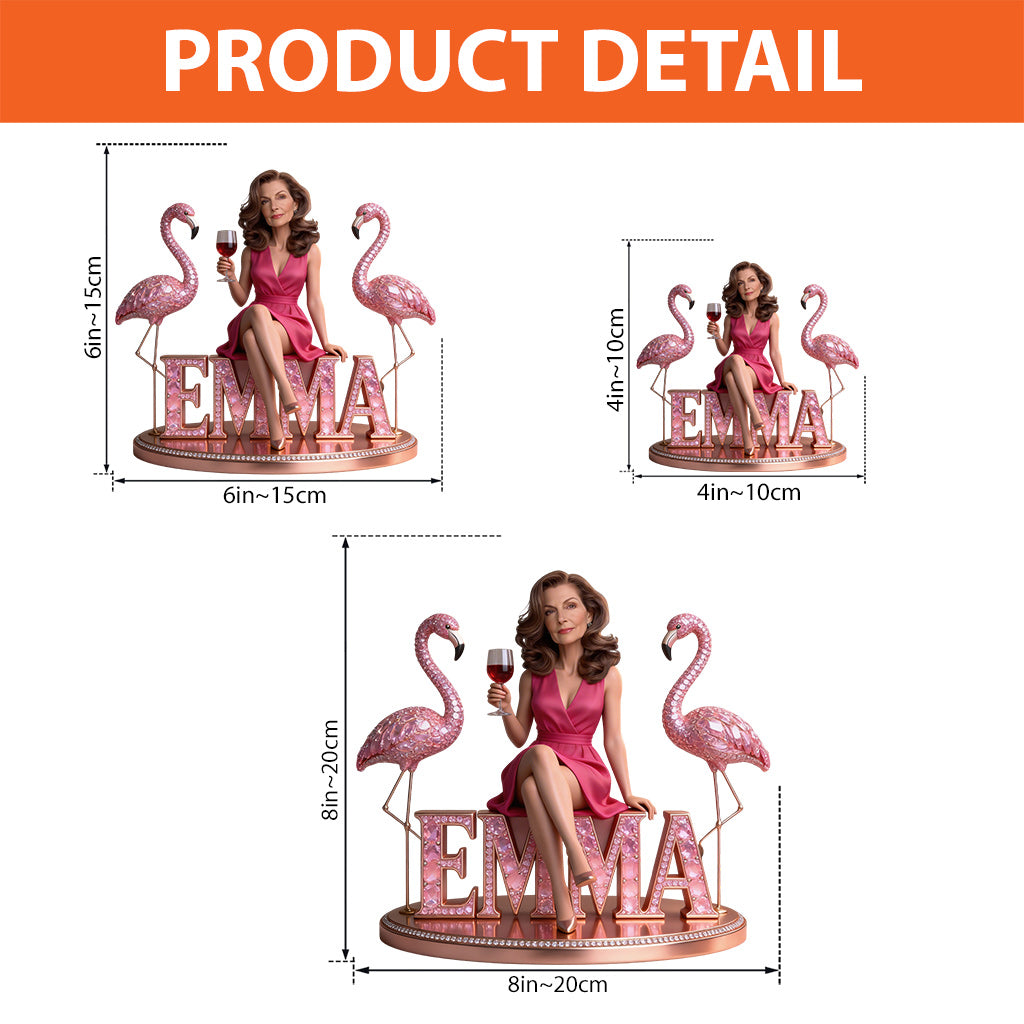 Custom Any Photo - Personalized Flamingo Custom Shaped Acrylic Plaque