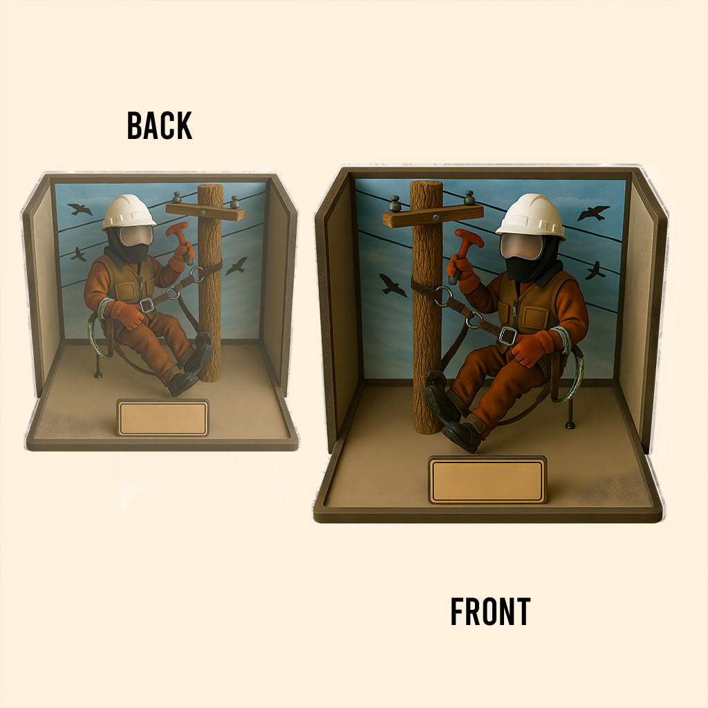 Cool Line Man - Personalized Lineman Custom Shaped Acrylic Plaque