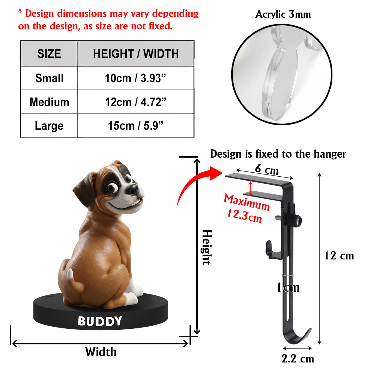 Funny Dogs - Personalized French Bulldog Dog Shaped Stocking Hanger