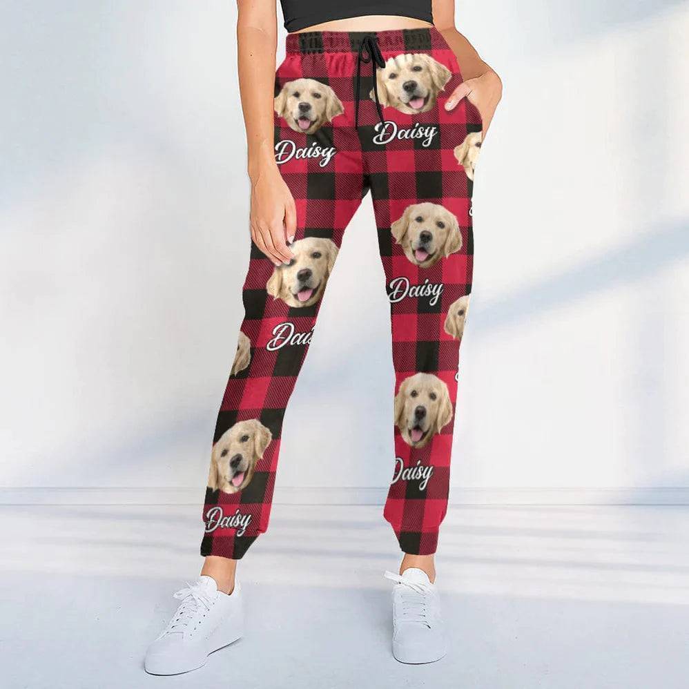 Custom Photo With Colorful Background For Dog/Cat Lovers Sweatpants