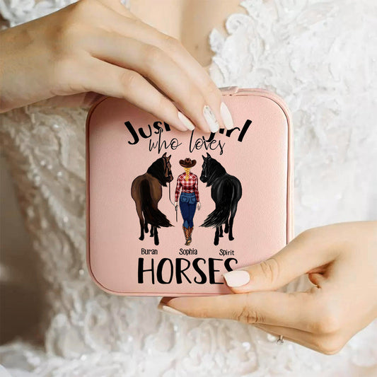 Just A Girl Who Loves Horses - Personalized Horse Jewelry Box