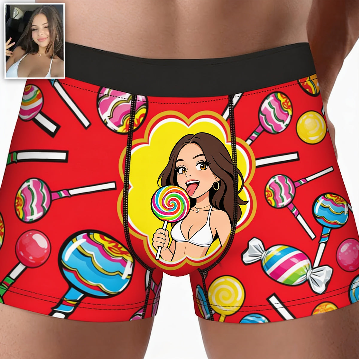 I Love My Lollipop - Personalized Spicy Couple Men’s Boxer Briefs
