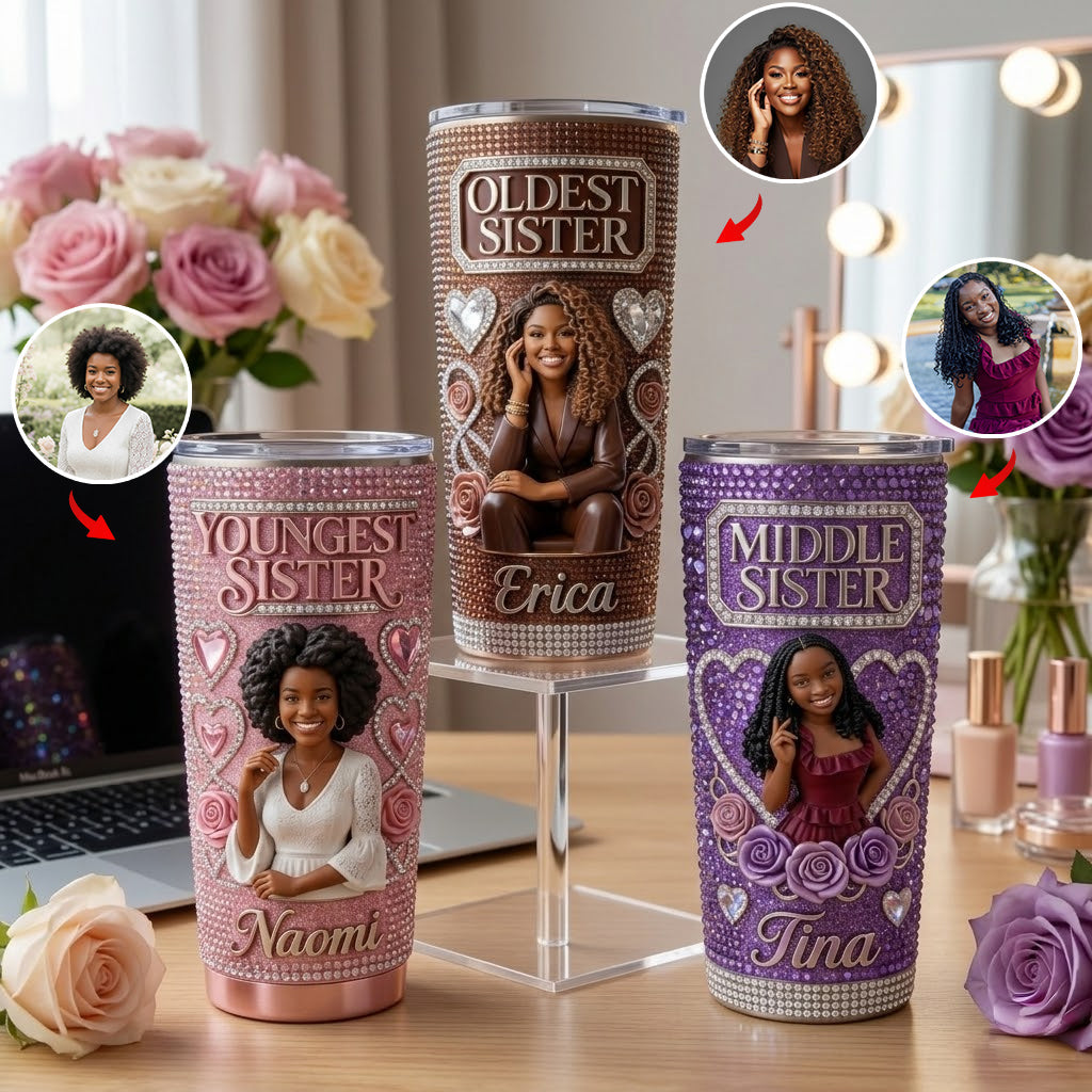 Custom Any Photo - Personalized Sibling Tumbler