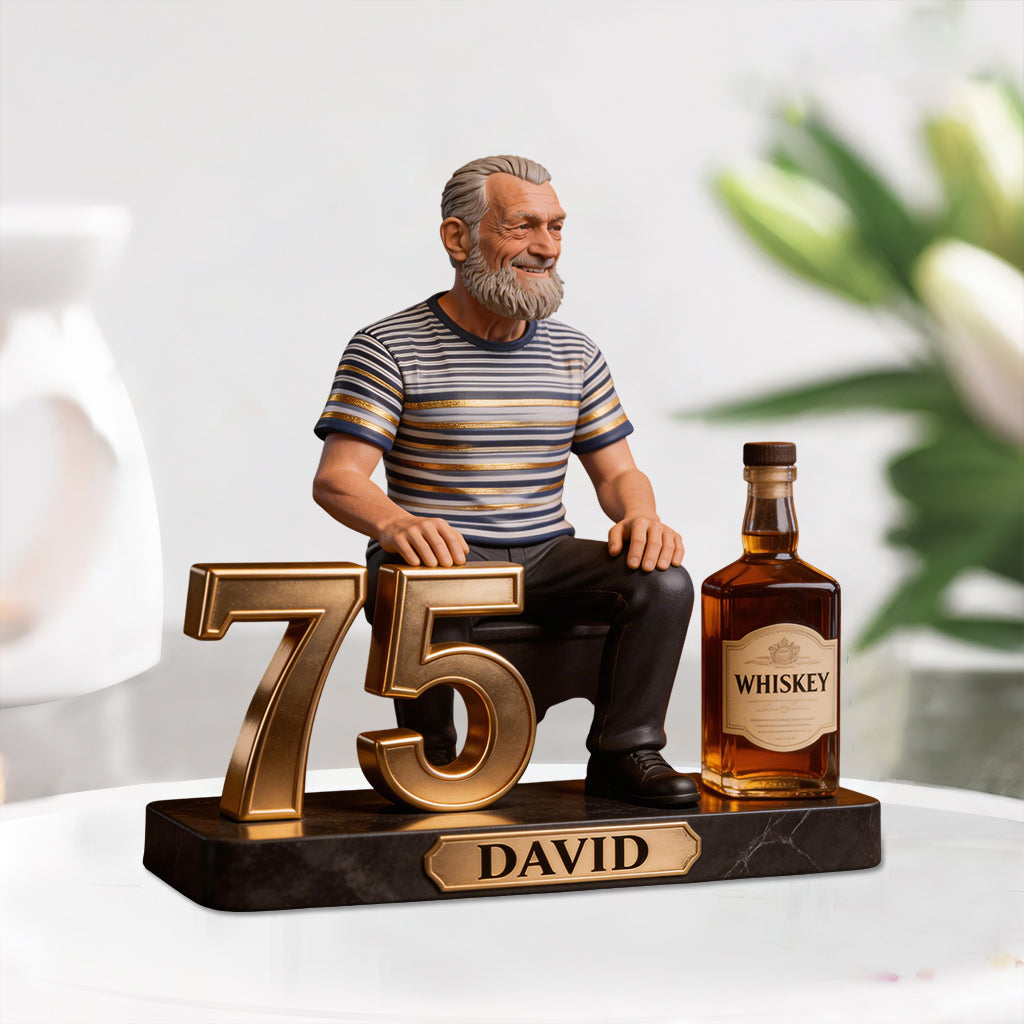 Custom From Photo, Drink & Number - Personalized Birthday Custom Shaped Acrylic Plaque