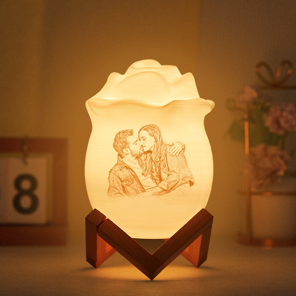 Any Photo Roses Lights - Personalized Any Photo Rose Lamp