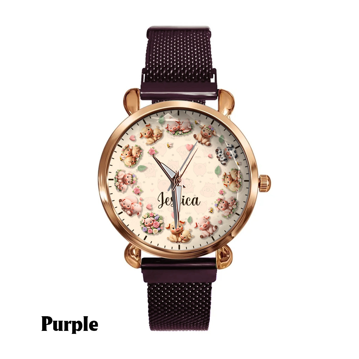 Life Is Better With Pigs - Personalized Pig Lover Women Hand Watch