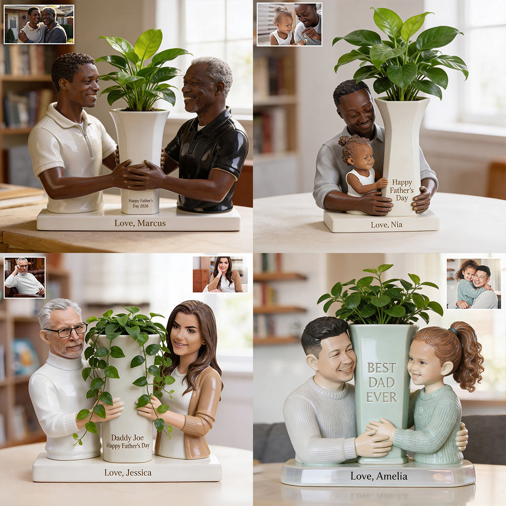 Father's Day Plan Pot - Gifts For Dad, Grandpa - Personalized Father Acrylic Pot