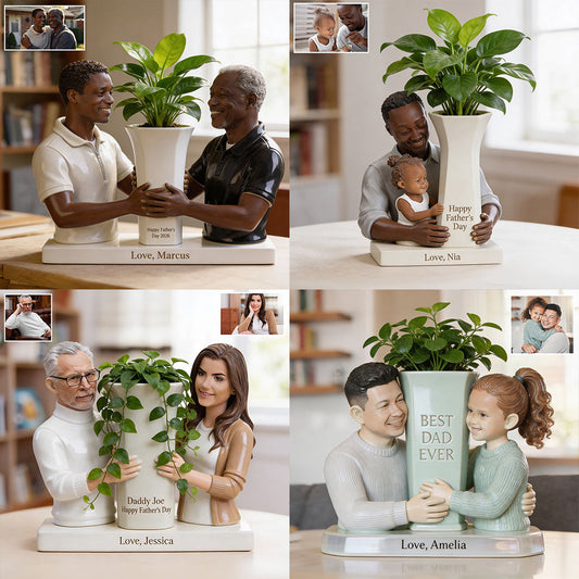 Father's Day Plan Pot - Gifts For Dad, Grandpa - Personalized Father Acrylic Pot