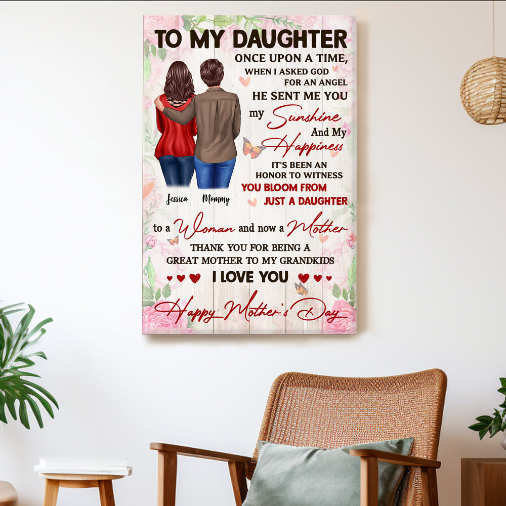 Personalized Mother's Day Canvas or Poster - Gift from Daughter