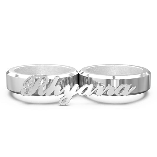 Engravable Two Fingers Ring - Personalized Ring