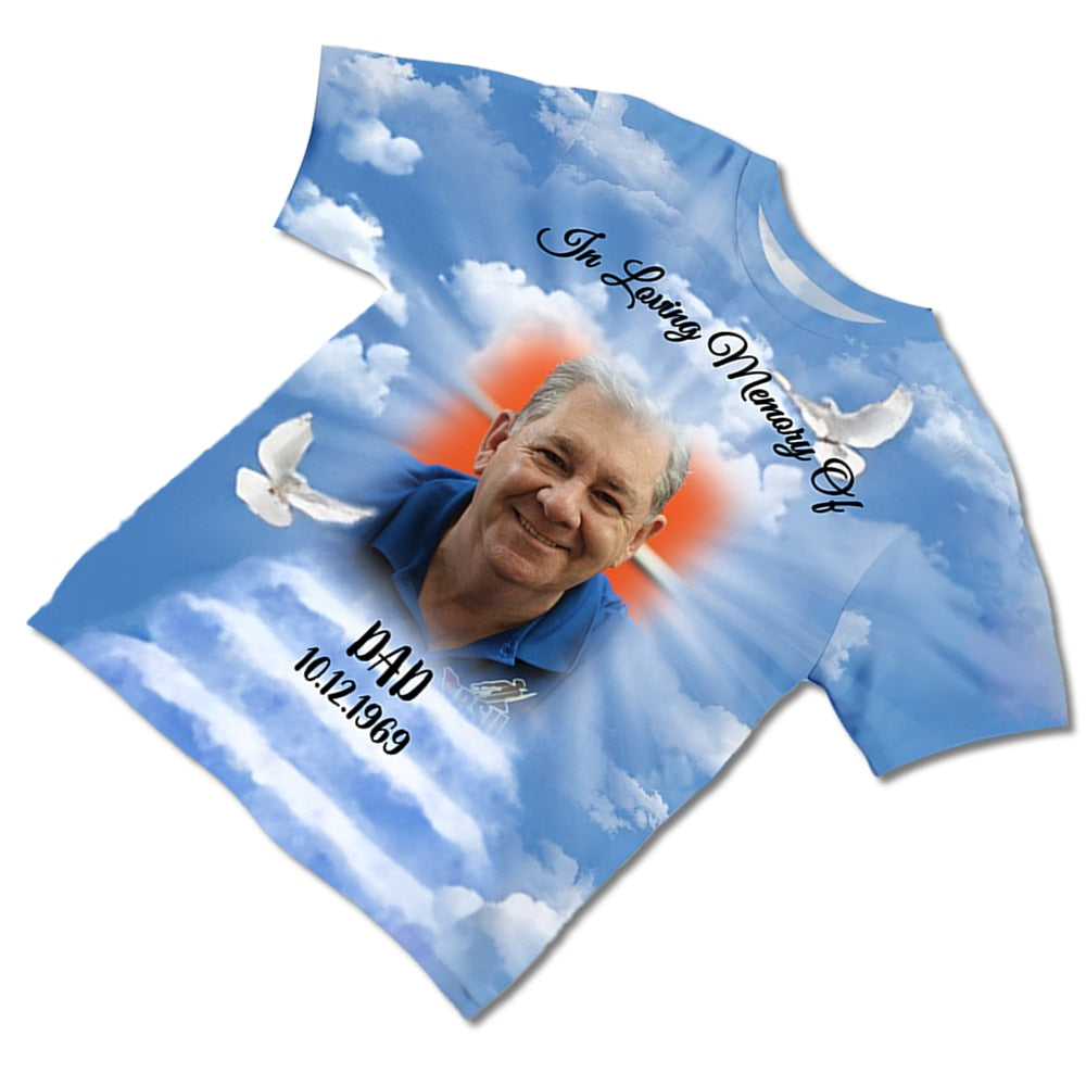 Custom Memorial Classic Tee - Photo & Name Tribute - "Always on My Mind, Forever in My Heart" - Meaningful Keepsake Shirt