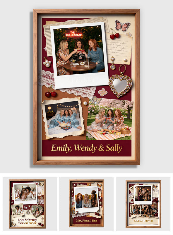 Any Photo Bestie Forever - Personalized Bestie Canvas And Poster