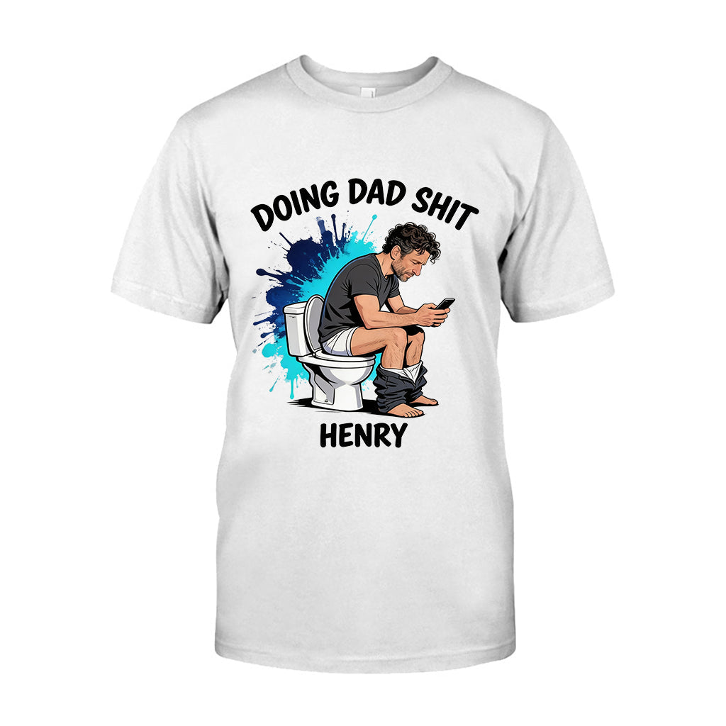 Custom Any Photo Doing Dad Shit - Personalized Father T-shirt And Hoodie