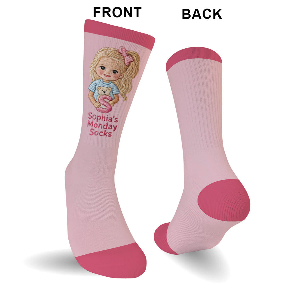 Any Photo Lucky Day Socks - Personalized Kid Socks