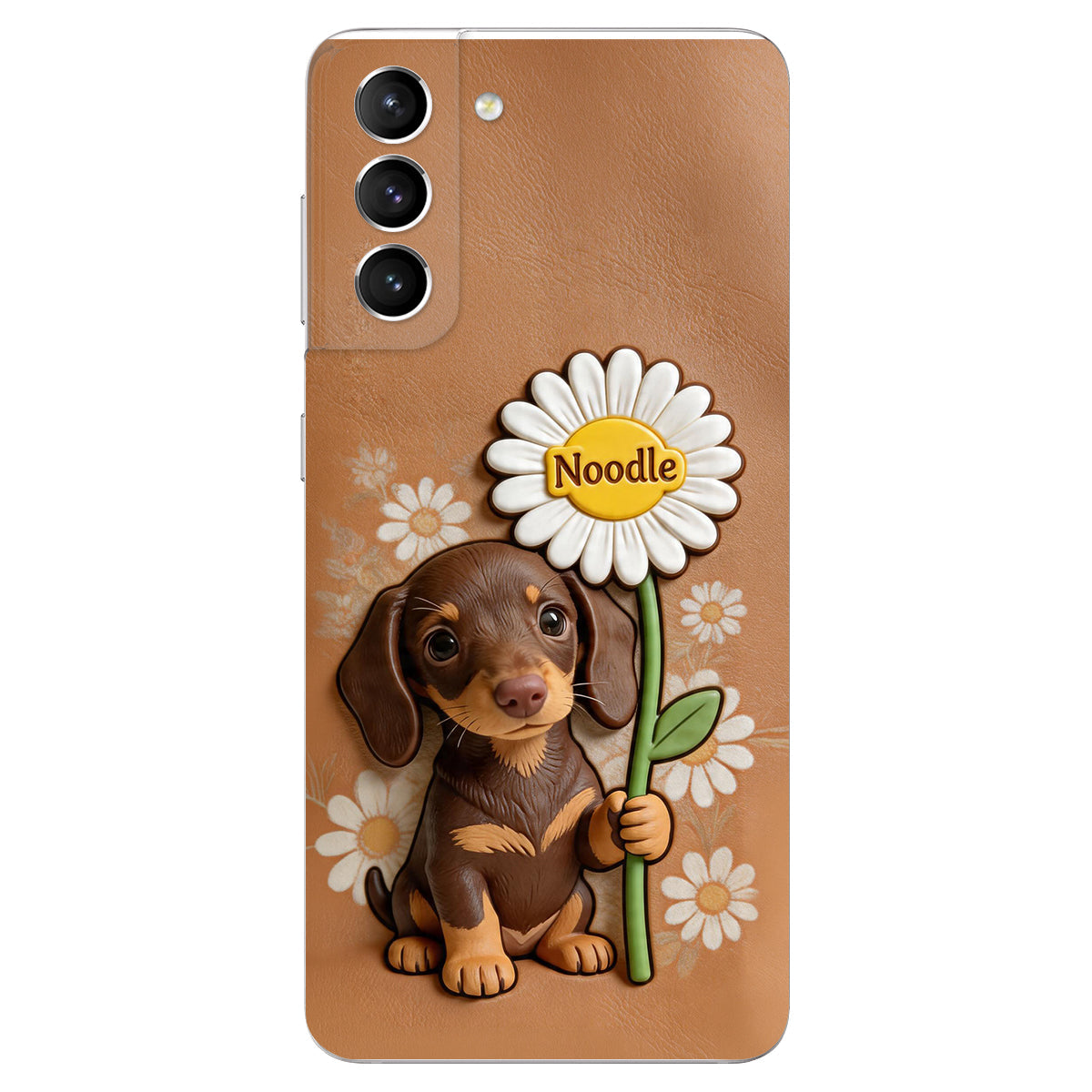 Custom Any Photo - Personalized Dog 3D Embossed Leather Phone Case
