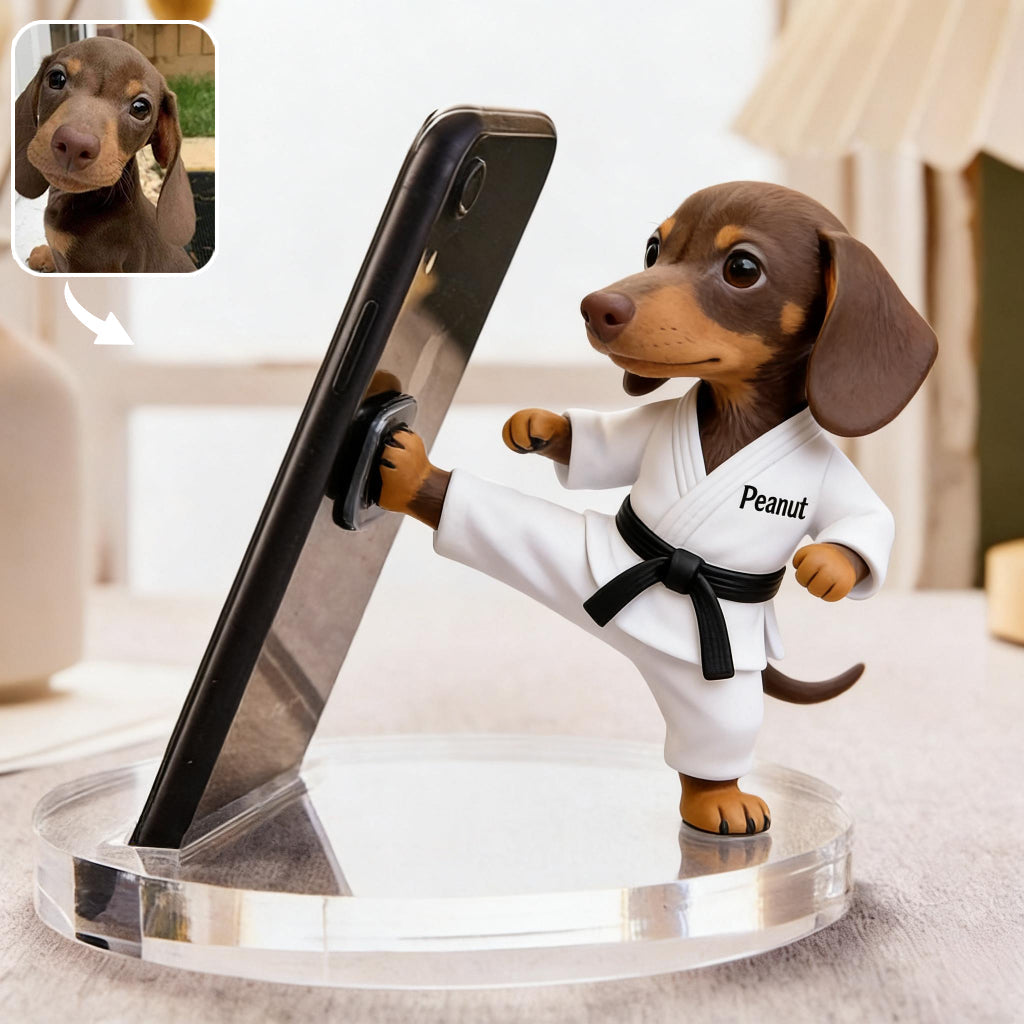 Gift For Pet Owner, Dog Dad, Dog Mom,... - Personalized Dog Phone/ Tablet Holder Stand
