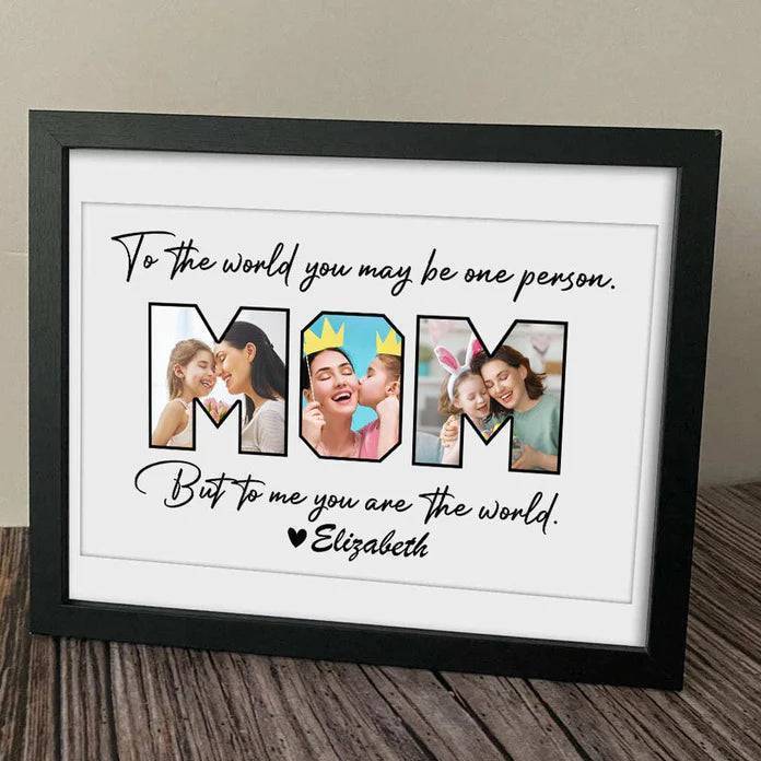 Love Eternal - 'To the Best Mom' Personalized Photo Tribute - Mother's Day Canvas or Poster