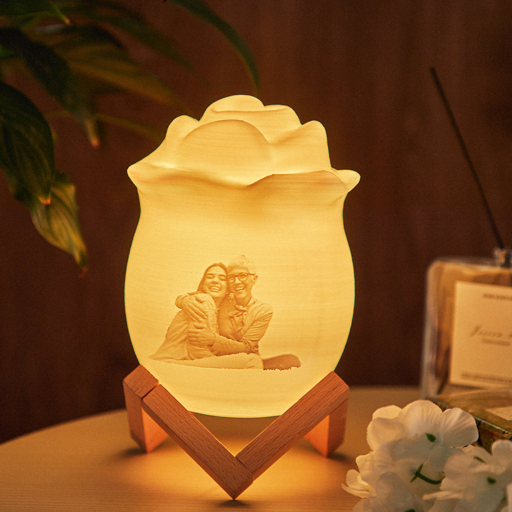 Any Photo Roses Lights - Personalized Any Photo Rose Lamp