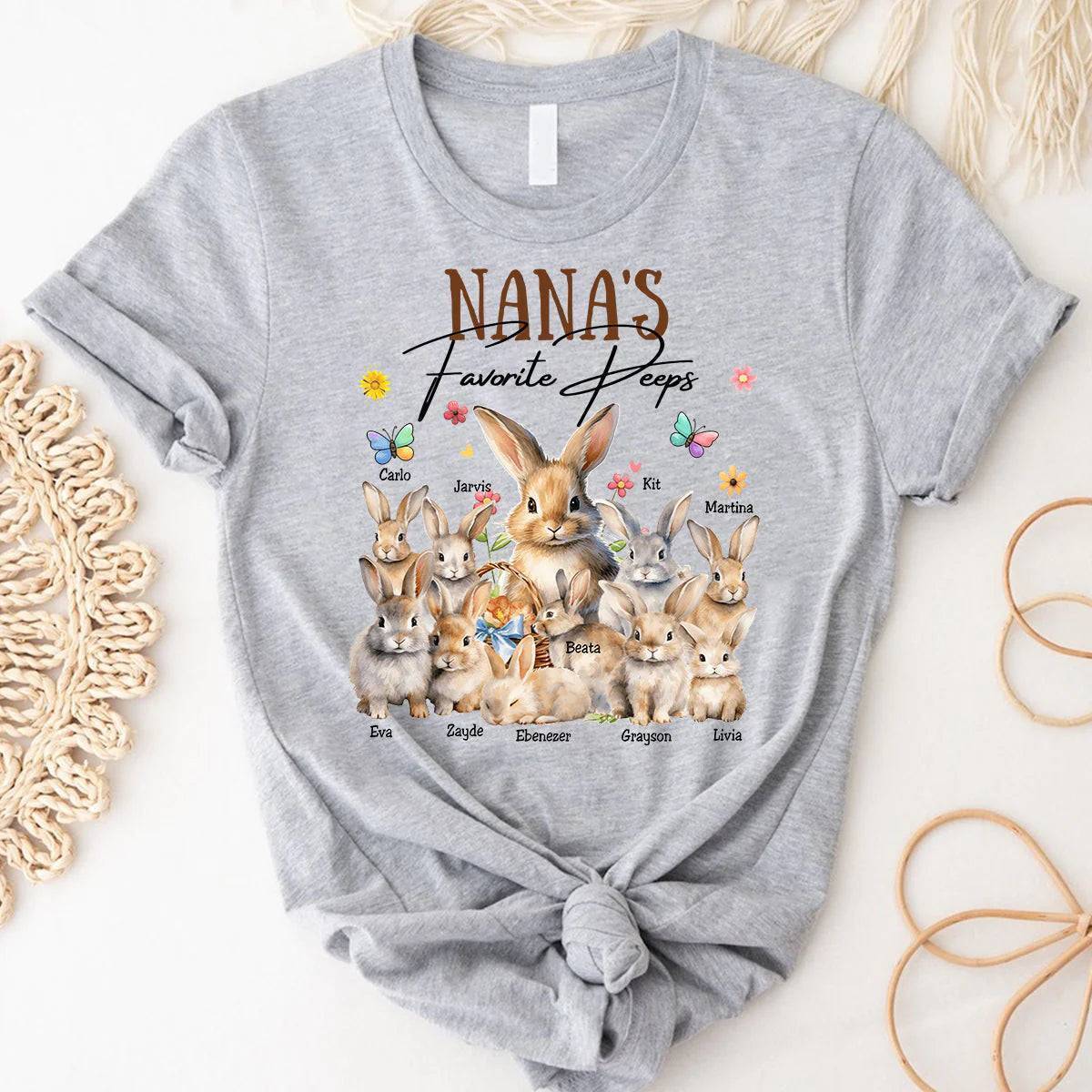 Grandma's Easter Bunny - Personalized Pure Cotton Tee - A Special Gift for Grandma's Favorite