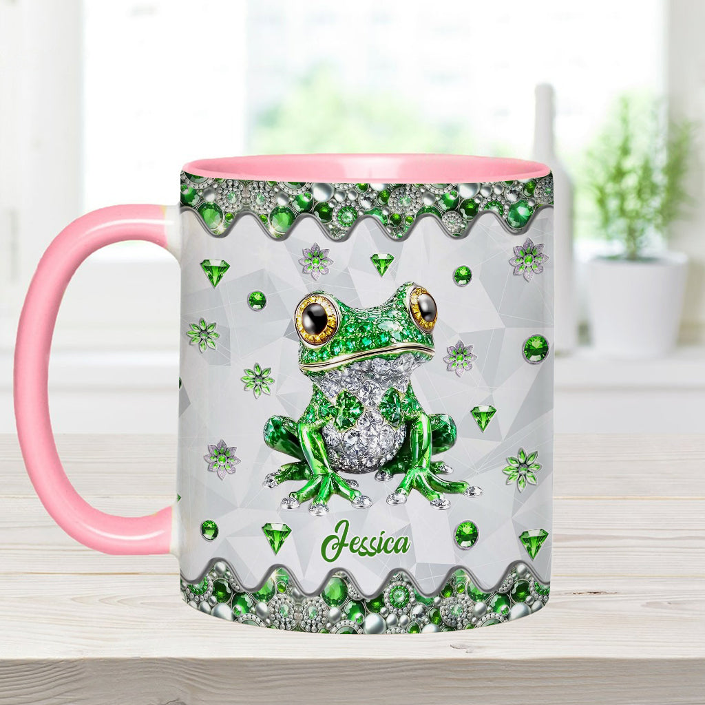 Just A Girl Who Loves Frogs - Personalized Frog Accent Mug