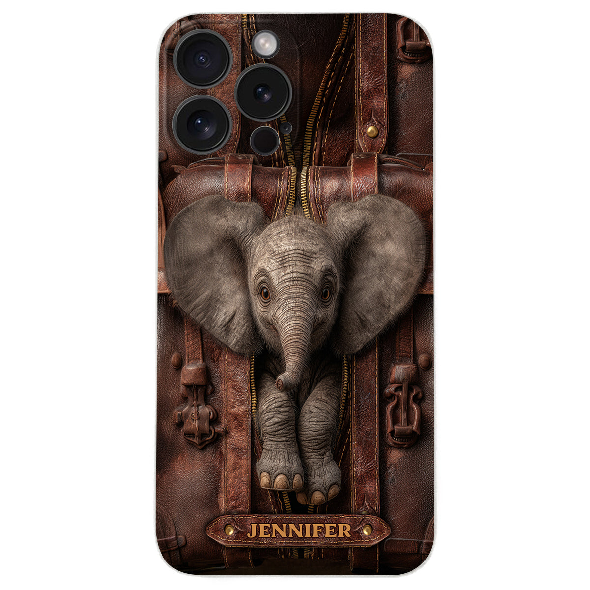 Just A Girl Who Loves Elephant - Personalized Elephant Leather Phone Case