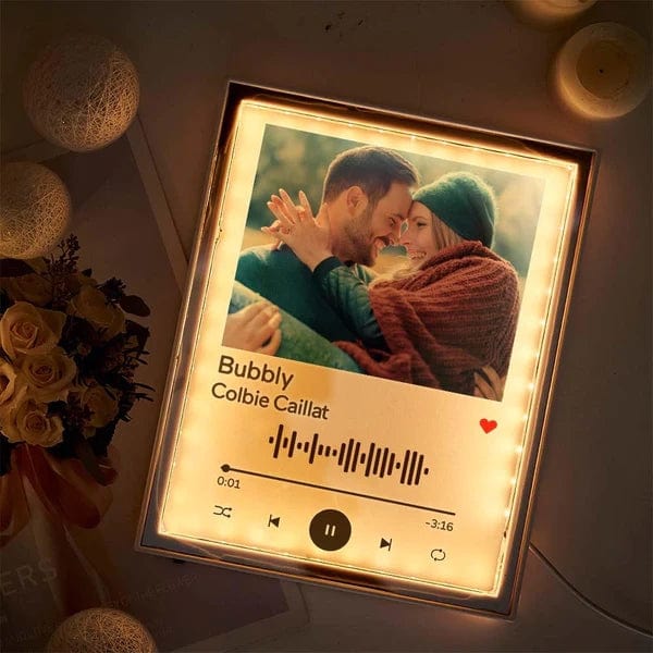 Any Photo Music Code - Personalized Husband And Wife Music Code Lamp