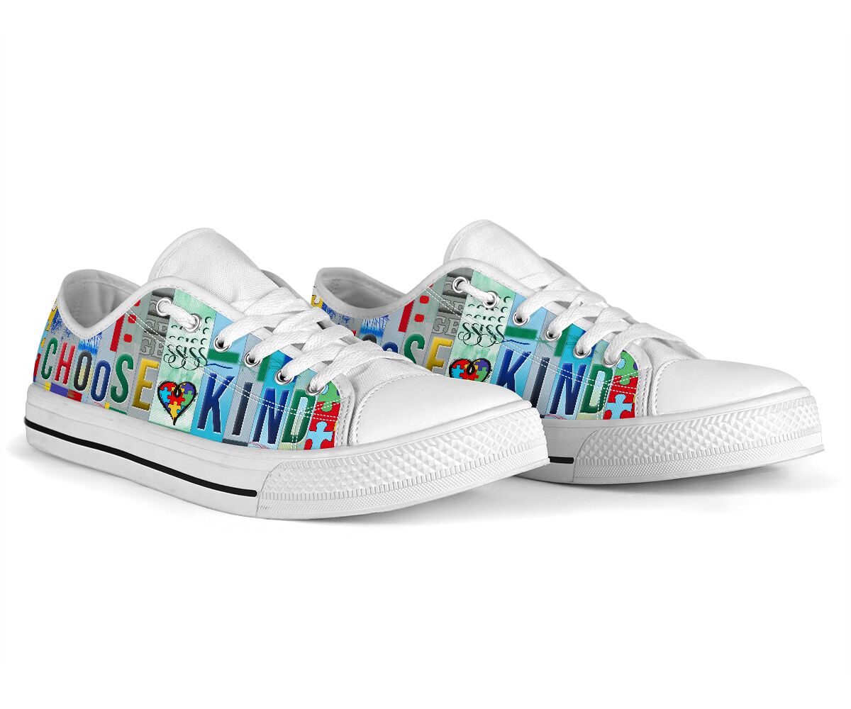Choose Kind Autism Awareness Low Top Shoes 0622