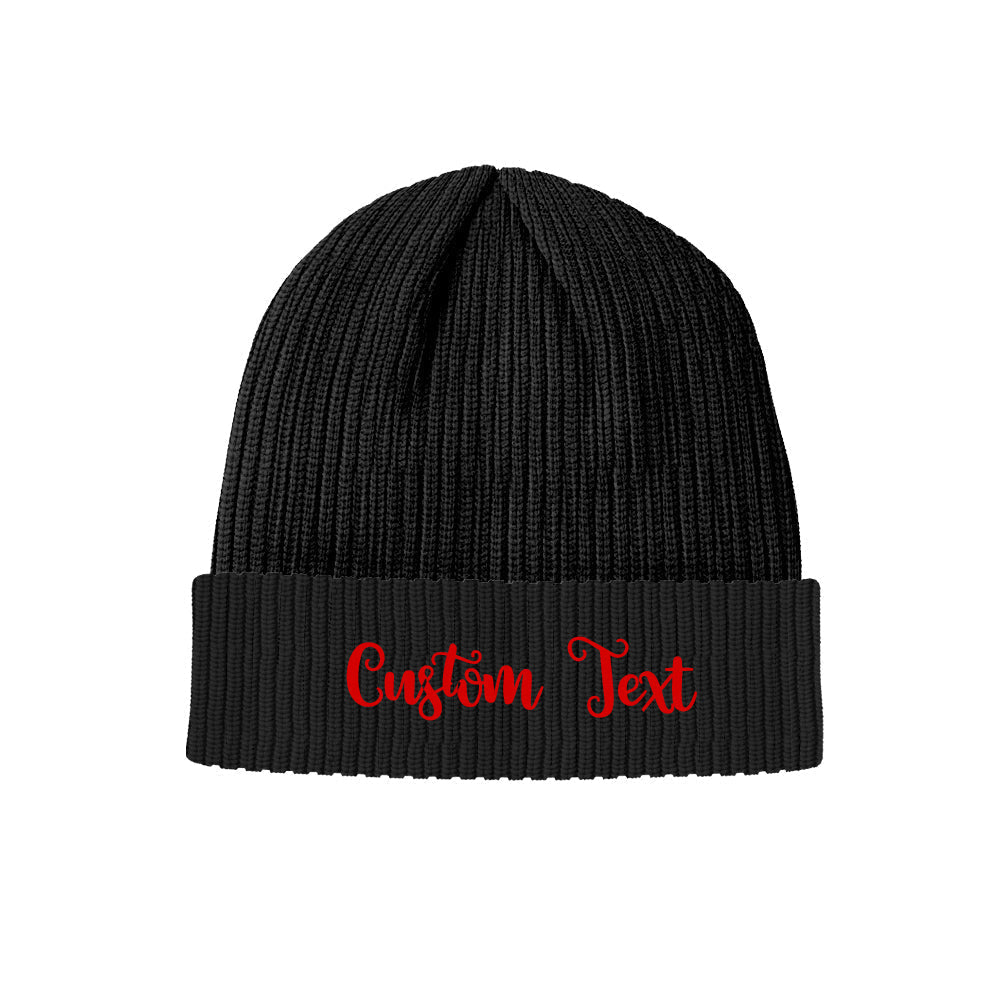 Custom Text Knitted Hat