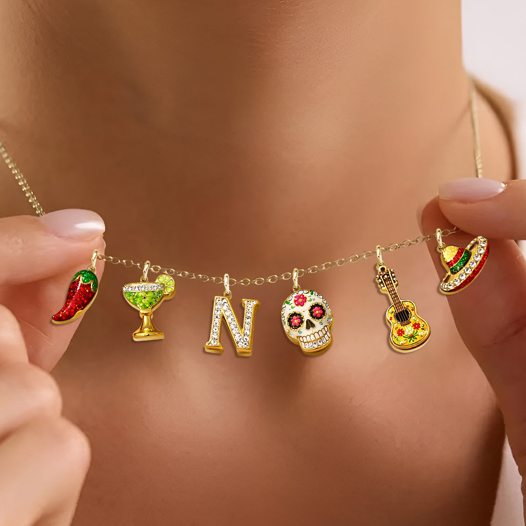 Cinco de Mayo Fiesta - Personalized Cinco de Mayo Metal Necklaces With Pendants