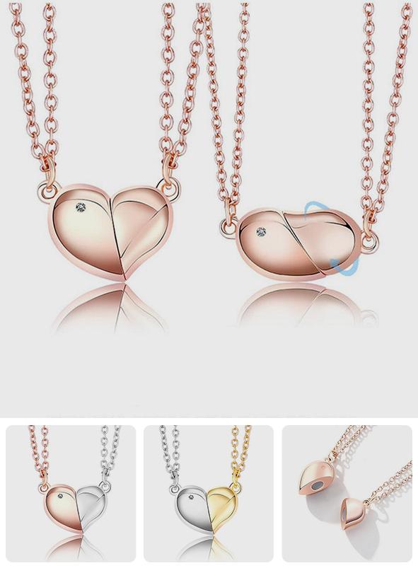 Magnetic Rotating Heart Necklaces - Couple Necklace