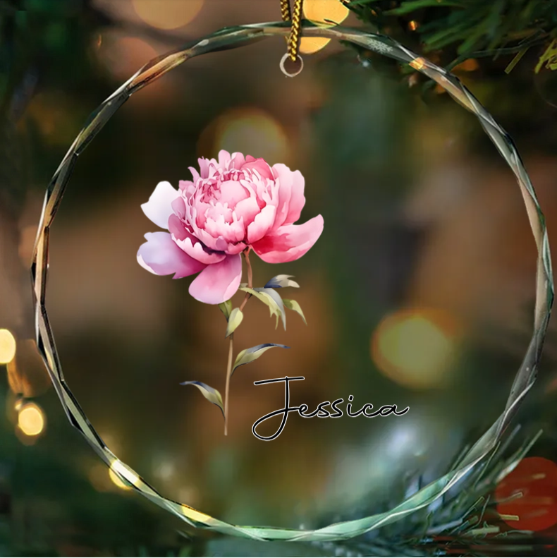 Personalized Floral Whiskey Glass, Custom Daisy Design with Name - Perfect Gift for Her
