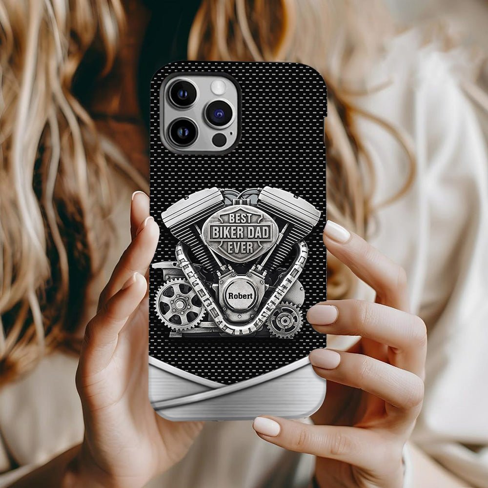 Best Dad Ever - Personalized Biker Full Print Phone Case
