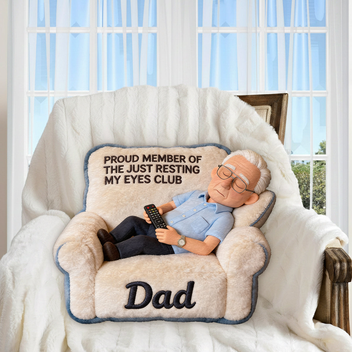 Funny Gift For Dad, Father's Day Gift - Personalized Father Premium Faux Fur Pillow
