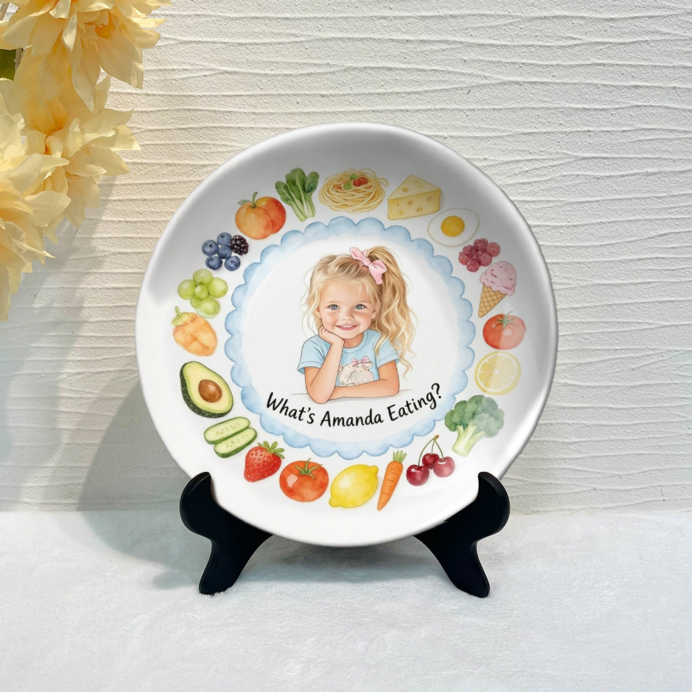 Happy Meal - Personalized Kid Ceramic Round Plate