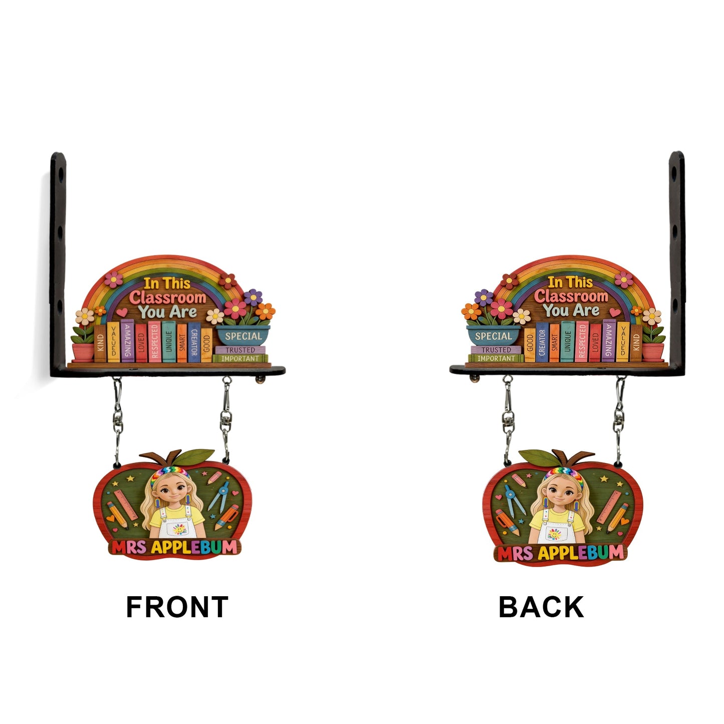 In This Classroom, You Are - Personalized Teacher Wooden Wall Mount Sign