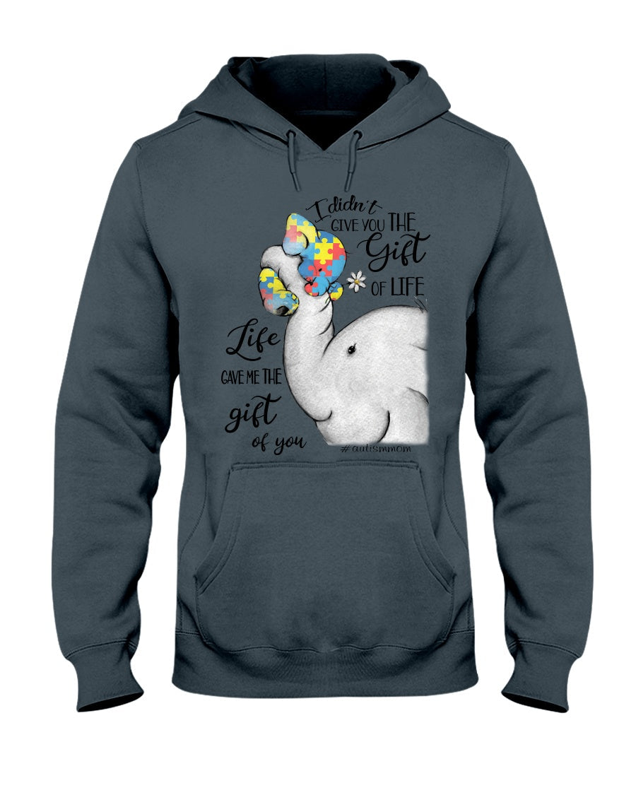 Elephant Life Gave Me The Gift Of You - Autism Awareness T-shirt and Hoodie 0520