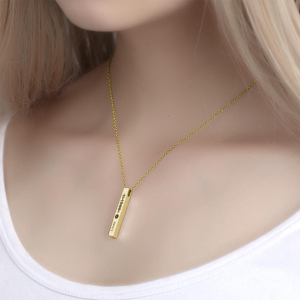 My Favorite Song - Personalized Flexible Square Shaped Bar Necklace
