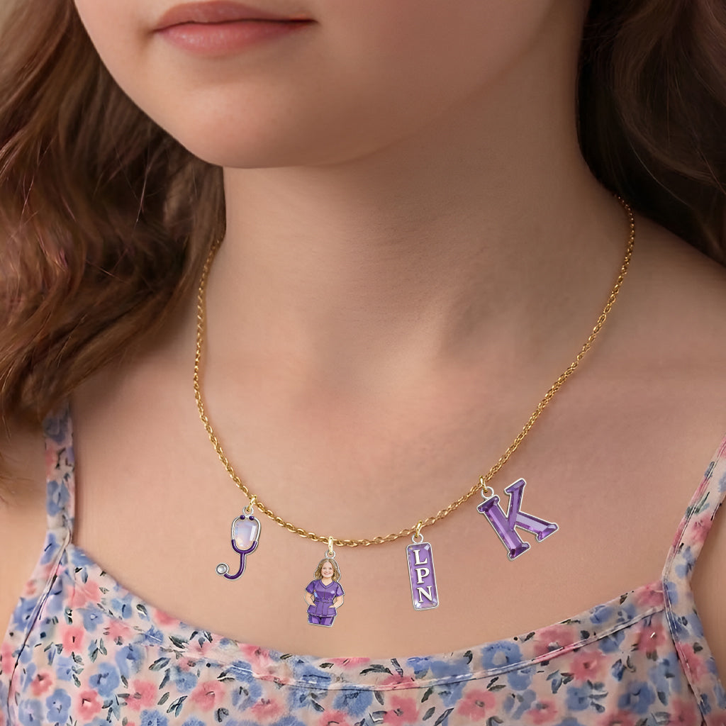 Amazing Nurse - Personalized Nurse Metal Necklaces With Pendants