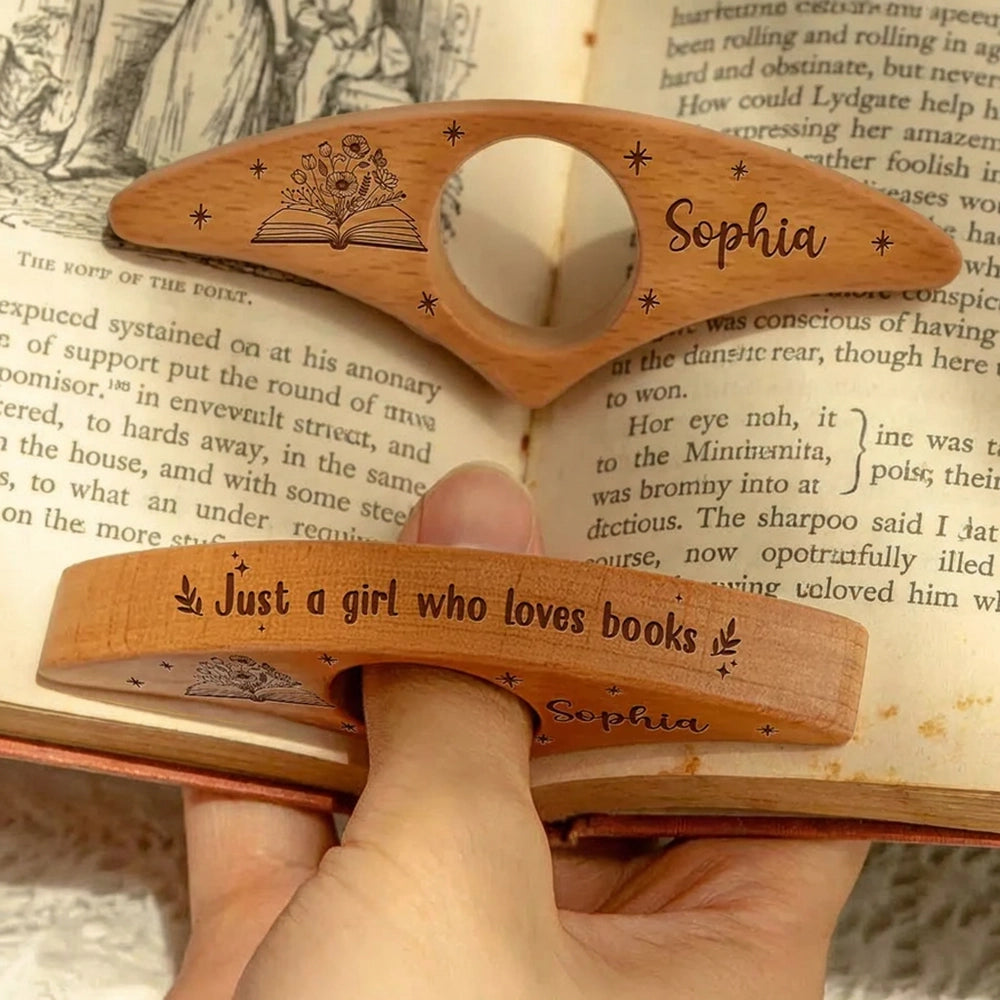 Custom Book Page Holder for Book Lovers - Cute Starry Book Design, Unique Gift for Her Reading Nights