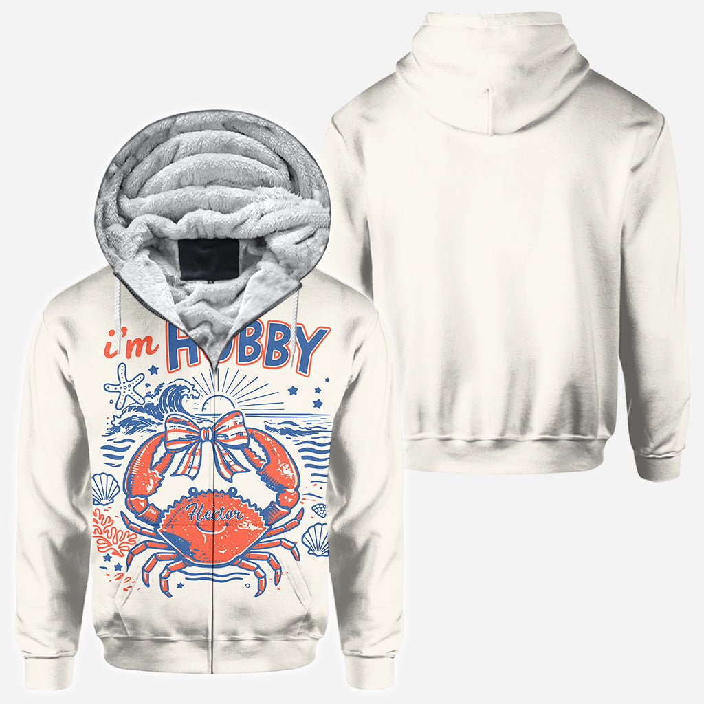 If Crabby Please Return To Hubby - Personalized Couple All Over Shirt