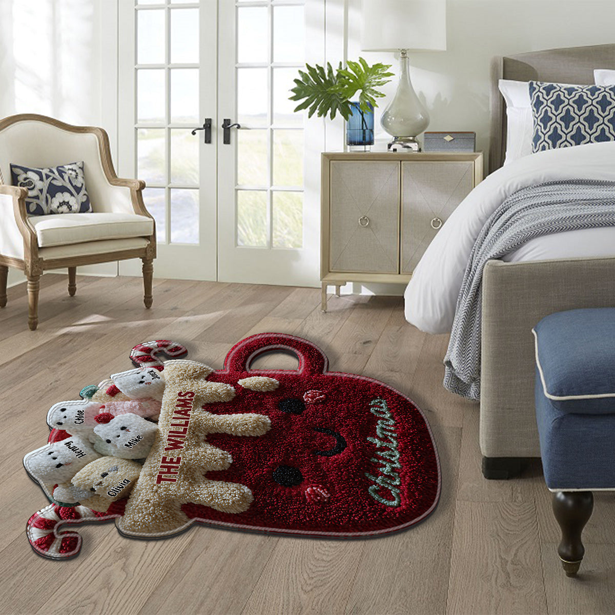 Christmas Family - Personalized Family Non-Slip Tufted Rug