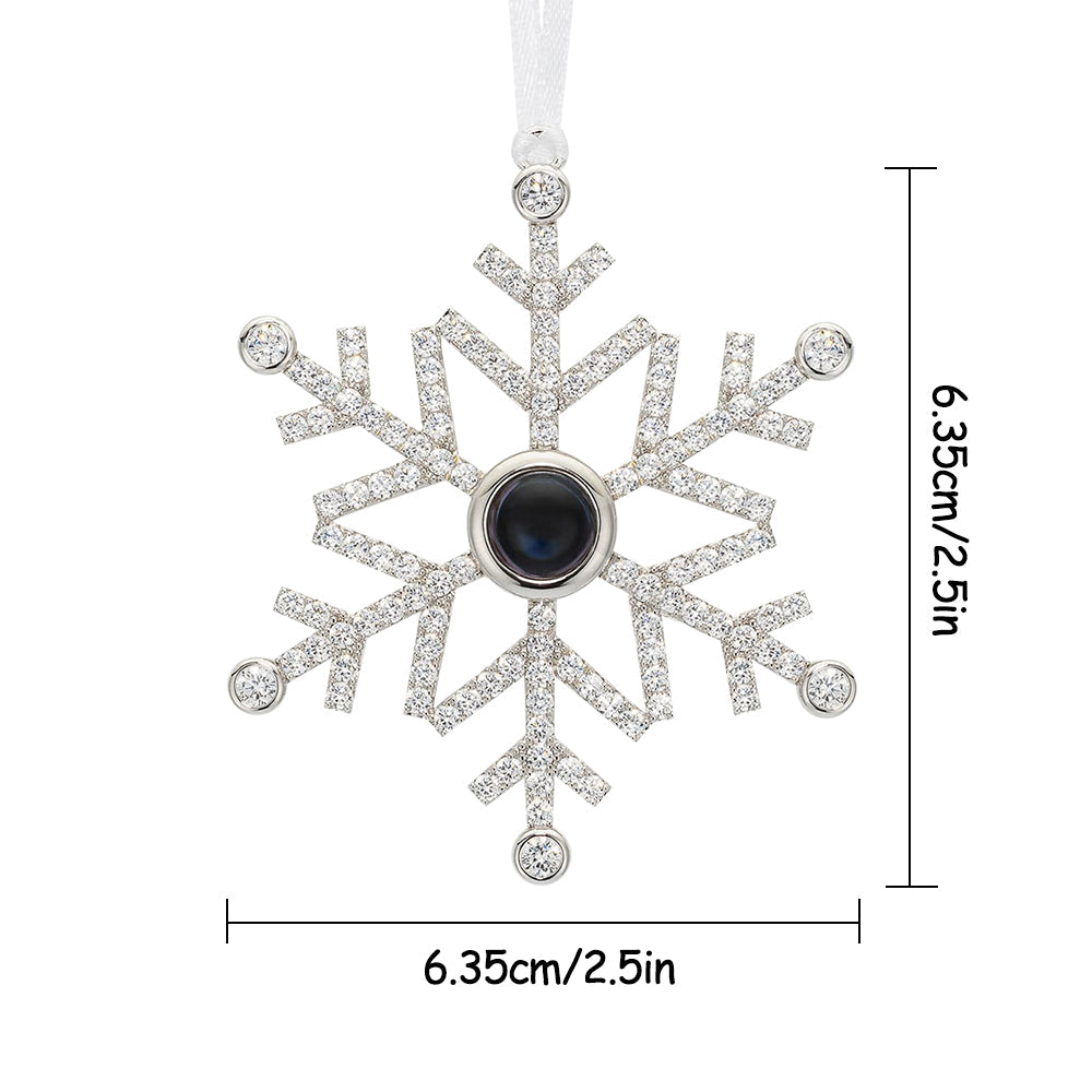 Any Photos - Personalized Any Photo Snowflake Ornament